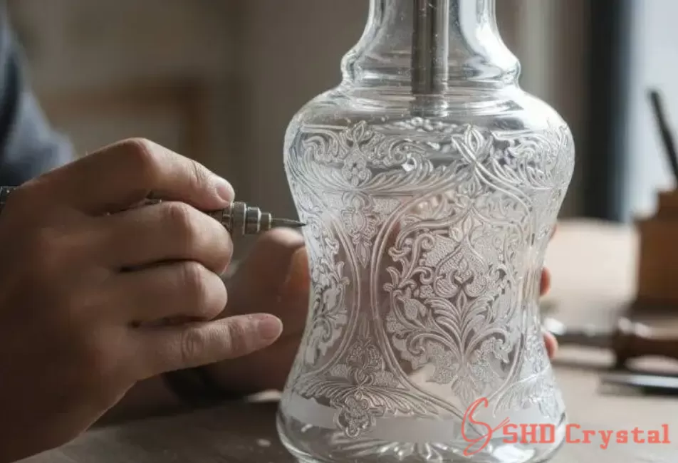 engraving patterns on hookah glass tank