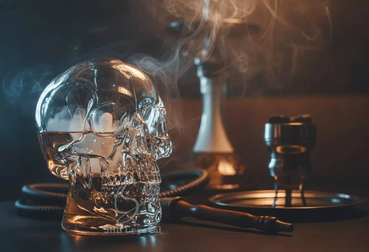 The Artistic Edge of the Glass Skull Hookah Base